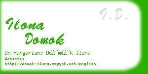 ilona domok business card